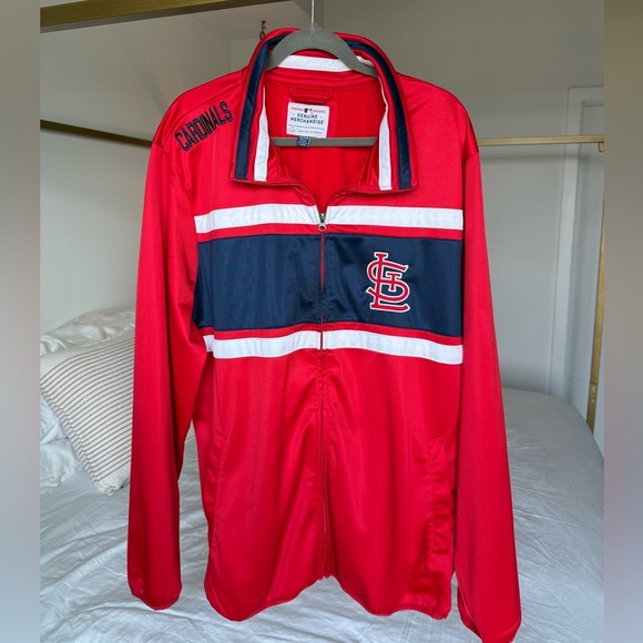 Carl Banks Other - St. Louis Cardinals x Carl Banks MLB Coach’s Jacket Mens XXL Red Navy Zip-Up